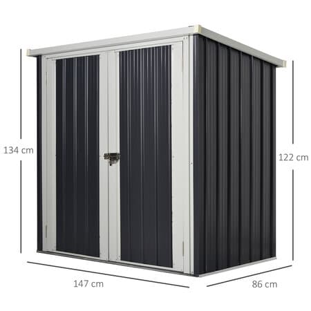 Abri de jardin – 1.26 m2 – 2 portes - illustration 2