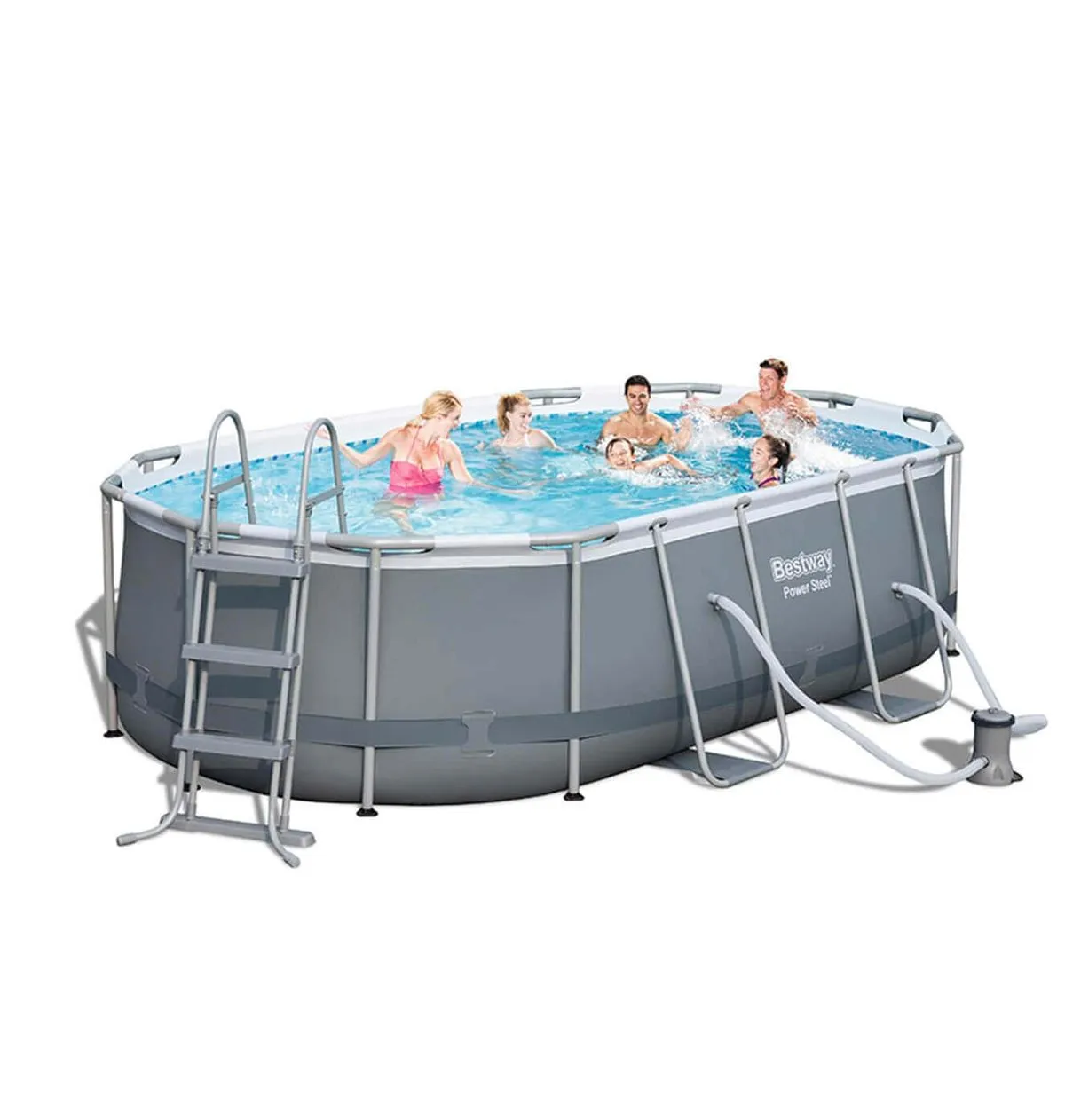 PISCINE BESTWAY POWER STEEL OVALE 4,27X2,50X1,00 - Image 1